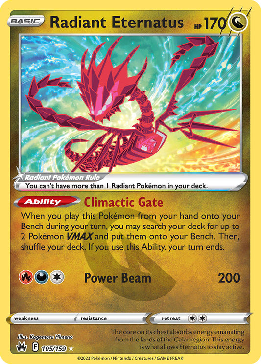 (105/159) Pokemon TCG Crown Zenith Single: Radiant Eternatus  Ultra Rare