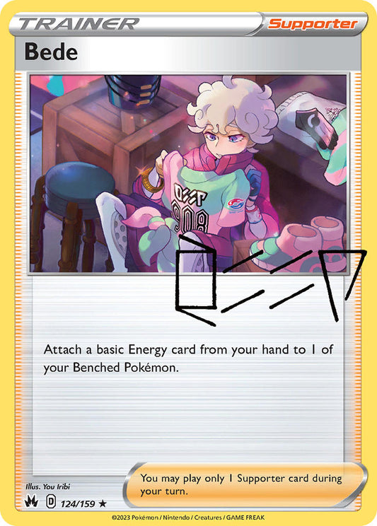 (124/159) Pokemon TCG Crown Zenith Single: Bede Reverse Holo Holo Rare