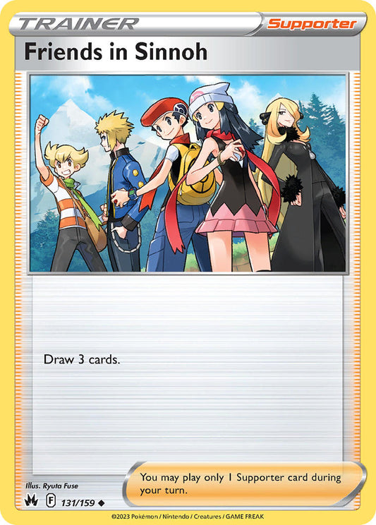 (131/159) Pokemon TCG Crown Zenith Single: Friends in Sinnoh Reverse Holo Uncommon