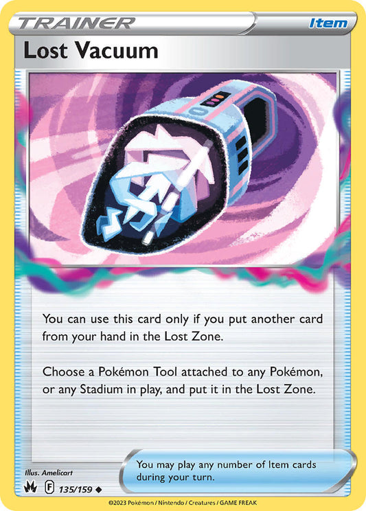 (135/159) Pokemon TCG Crown Zenith Single: Lost Vacuum Reverse Holo Uncommon