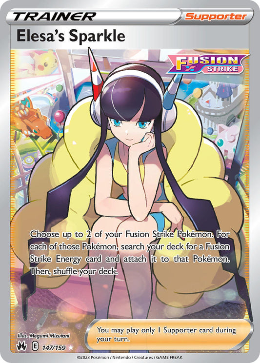 (147/159) Pokemon TCG Crown Zenith Single: Elesa's Sparkle  Ultra Rare