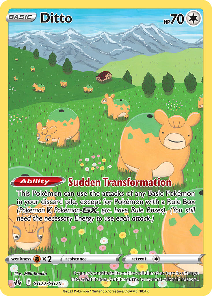 (GG22/GG70) Pokemon TCG Crown Zenith Single: Ditto  Holo Rare
