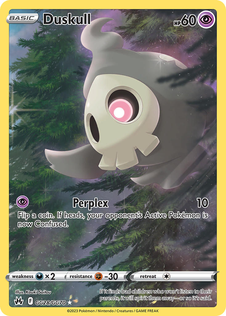 (GG28/GG70) Pokemon TCG Crown Zenith Single: Duskull  Holo Rare