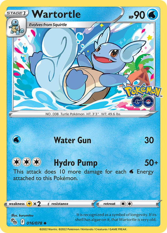 (016/078) Pokemon TCG Pok���mon GO Single: Wartortle  Uncommon