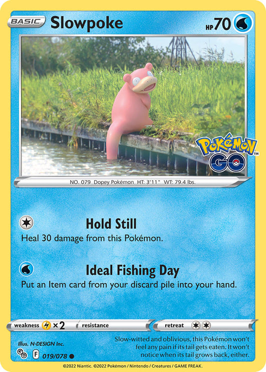 (019/078) Pokemon TCG Pok���mon GO Single: Slowpoke Reverse Holo Common