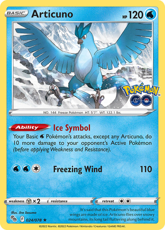 (024/078) Pokemon TCG Pok���mon GO Single: Articuno Reverse Holo Holo Rare