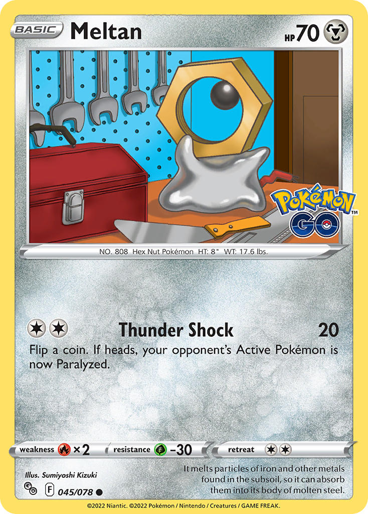 (045/078) Pokemon TCG Pok���mon GO Single: Meltan  Common
