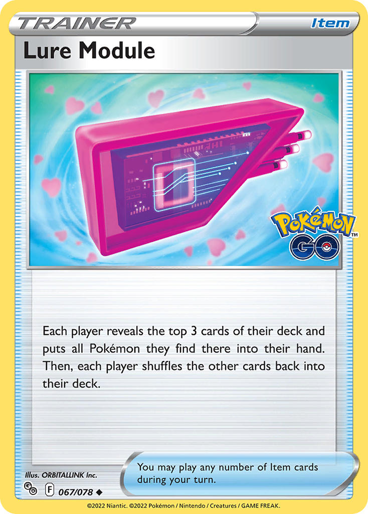 (067/078) Pokemon TCG Pok���mon GO Single: Lure Module Reverse Holo Uncommon