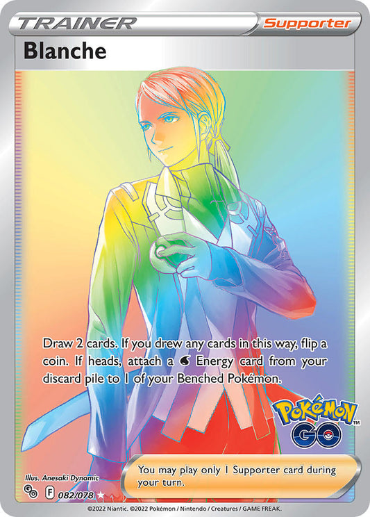 (082/078) Pokemon TCG Pok���mon GO Single: Blanche  Secret Rare