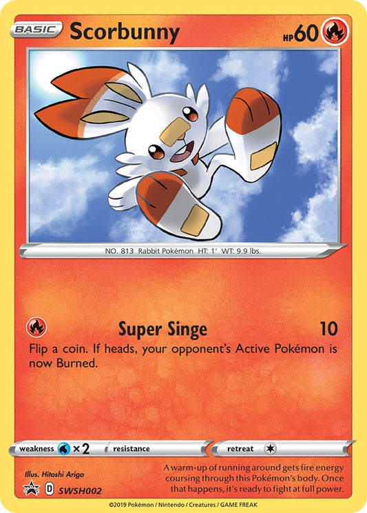 (002) Pokemon TCG SWSH Black Star Promos Single: Scorbunny  Promo