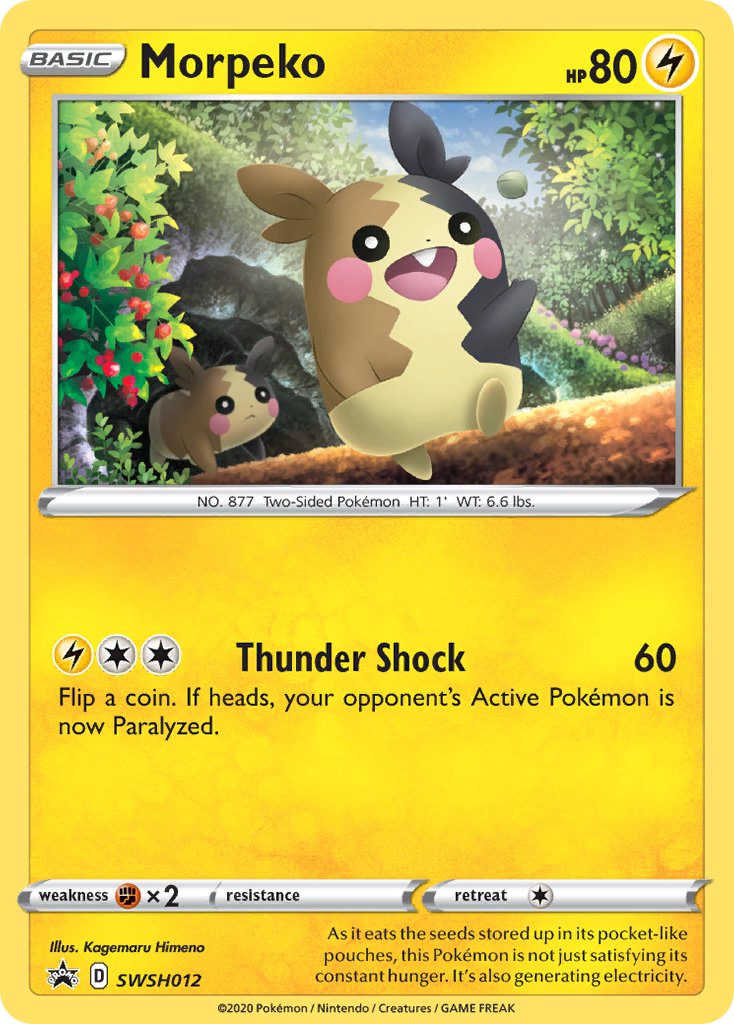 (012) Pokemon TCG SWSH Black Star Promos Single: Morpeko  Promo