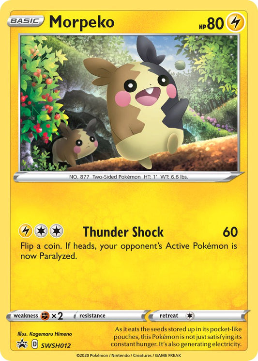 (012) Pokemon TCG SWSH Black Star Promos Single: Morpeko  Promo