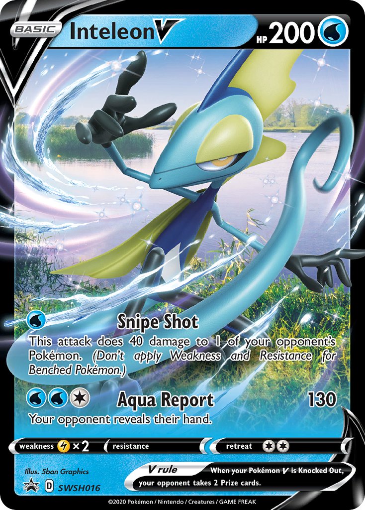 (016) Pokemon TCG SWSH Black Star Promos Single: Inteleon V  Promo