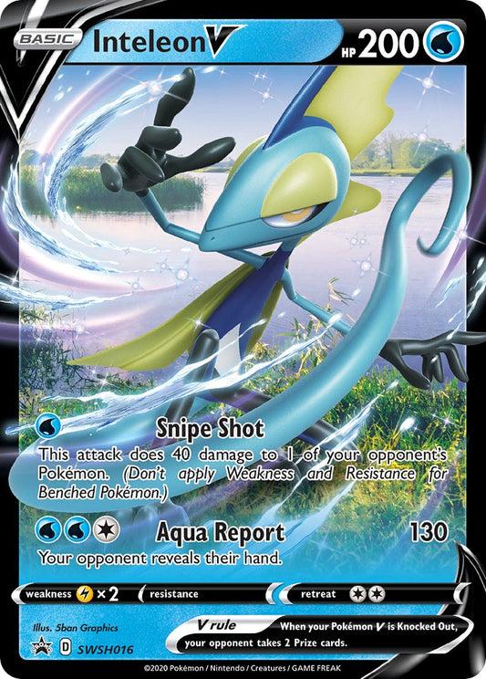 (016) Pokemon TCG SWSH Black Star Promos Single: Inteleon V  Promo