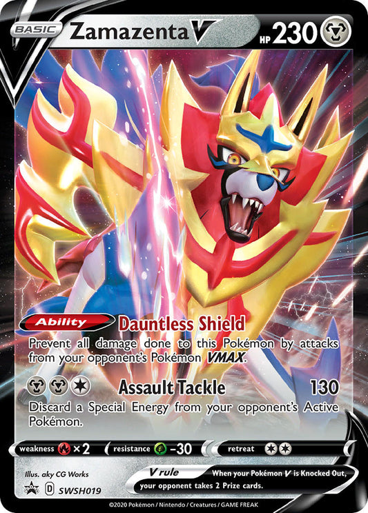 (019) Pokemon TCG SWSH Black Star Promos Single: Zamazenta V  Promo