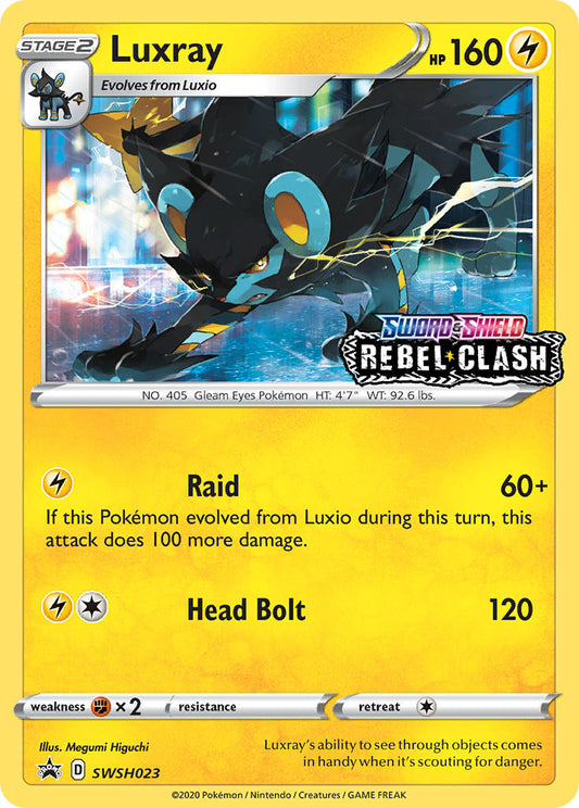 (023) Pokemon TCG SWSH Black Star Promos Single: Luxray  Promo