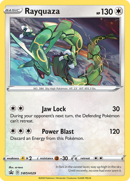 (029) Pokemon TCG SWSH Black Star Promos Single: Rayquaza  Promo