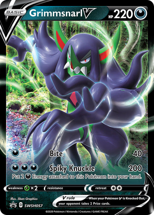 (057) Pokemon TCG SWSH Black Star Promos Single: Grimmsnarl V  Promo