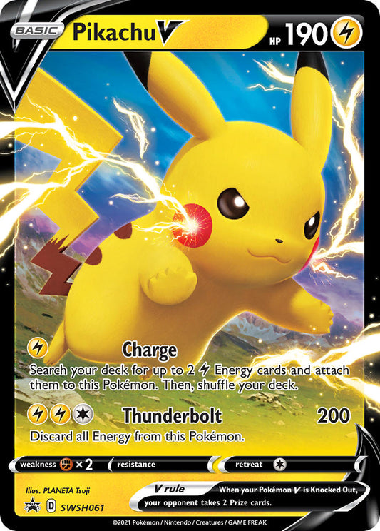(061) Pokemon TCG SWSH Black Star Promos Single: Pikachu V  Promo