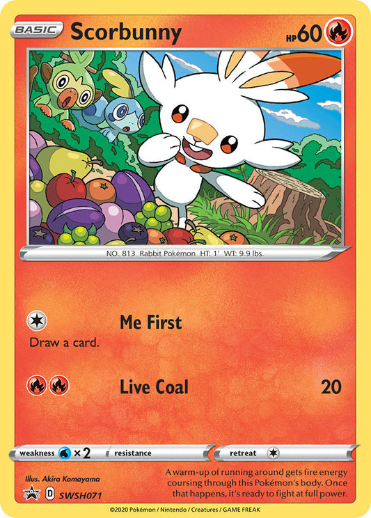 (071) Pokemon TCG SWSH Black Star Promos Single: Scorbunny  Promo
