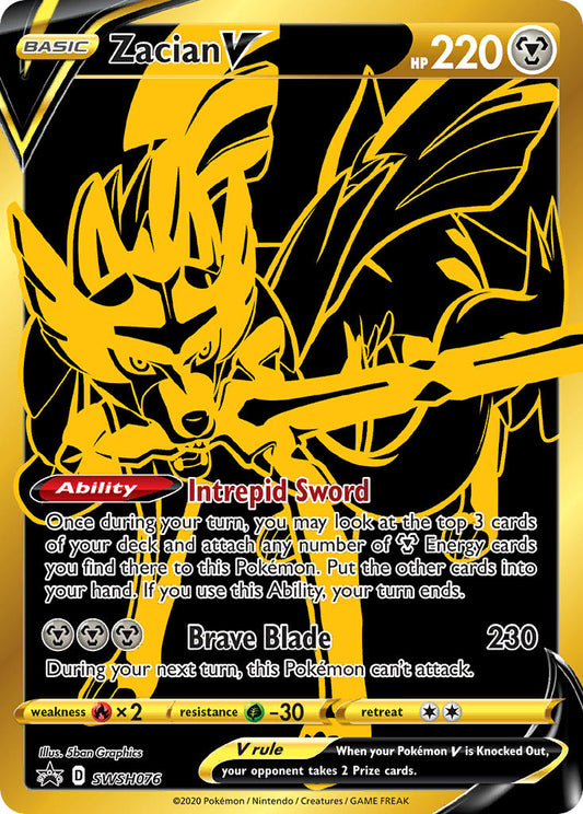 (076) Pokemon TCG SWSH Black Star Promos Single: Zacian V  Promo