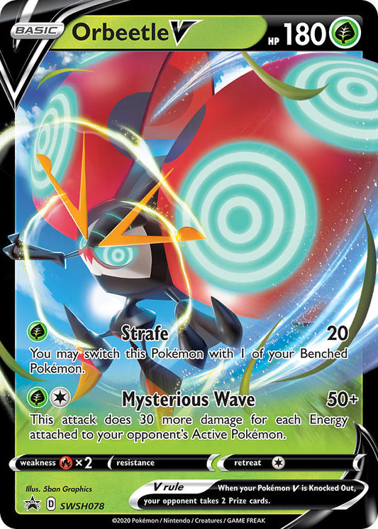 (078) Pokemon TCG SWSH Black Star Promos Single: Orbeetle V  Promo