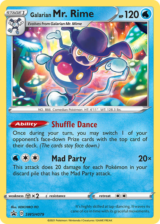 (079) Pokemon TCG SWSH Black Star Promos Single: Galarian Mr. Rime  Promo