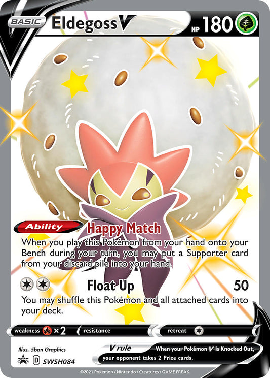 (084) Pokemon TCG SWSH Black Star Promos Single: Eldegoss V  Promo