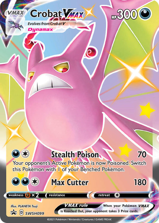 (099) Pokemon TCG SWSH Black Star Promos Single: Crobat VMAX  Promo