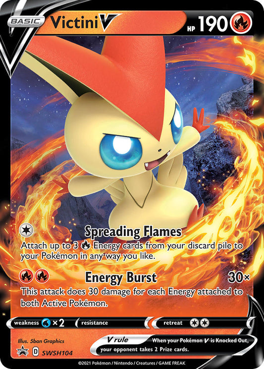 (104) Pokemon TCG SWSH Black Star Promos Single: Victini V  Promo
