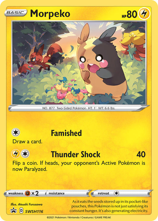 (116) Pokemon TCG SWSH Black Star Promos Single: Morpeko  Promo