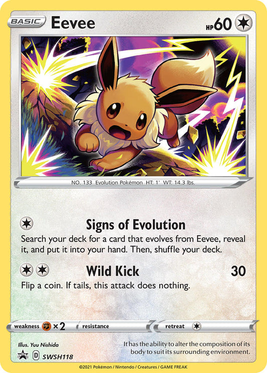 (118) Pokemon TCG SWSH Black Star Promos Single: Eevee  Promo
