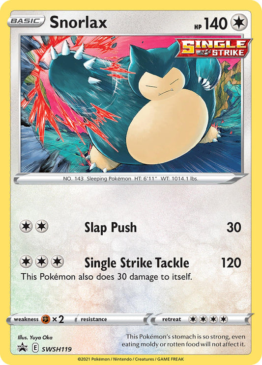 (119) Pokemon TCG SWSH Black Star Promos Single: Snorlax  Promo