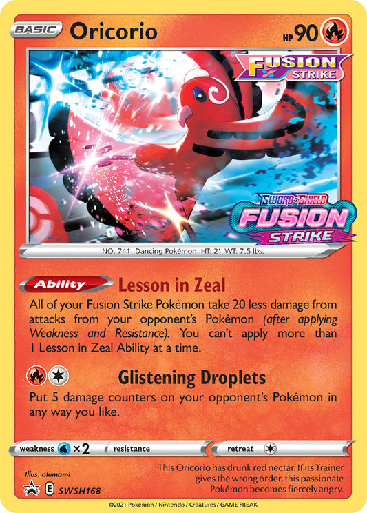 (168) Pokemon TCG SWSH Black Star Promos Single: Oricorio  Promo