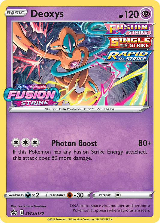(170) Pokemon TCG SWSH Black Star Promos Single: Deoxys  Promo