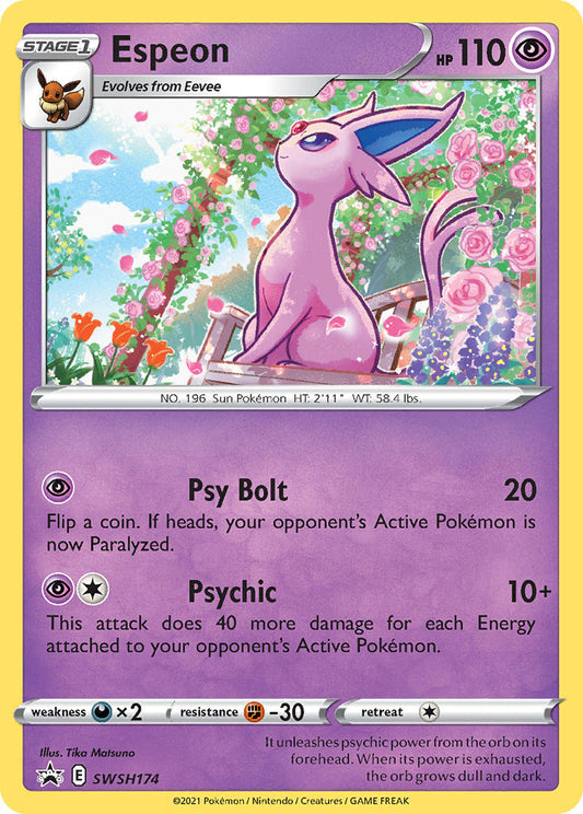 (174) Pokemon TCG SWSH Black Star Promos Single: Espeon  Promo