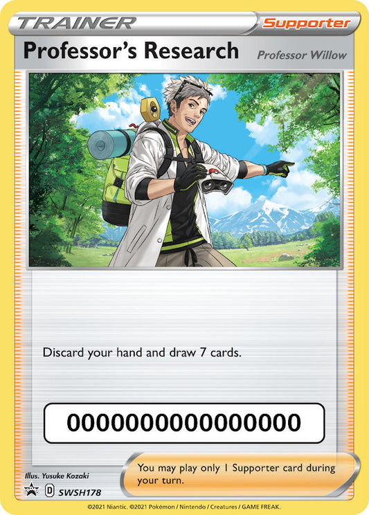 (178) Pokemon TCG SWSH Black Star Promos Single: Professor's Research  Promo