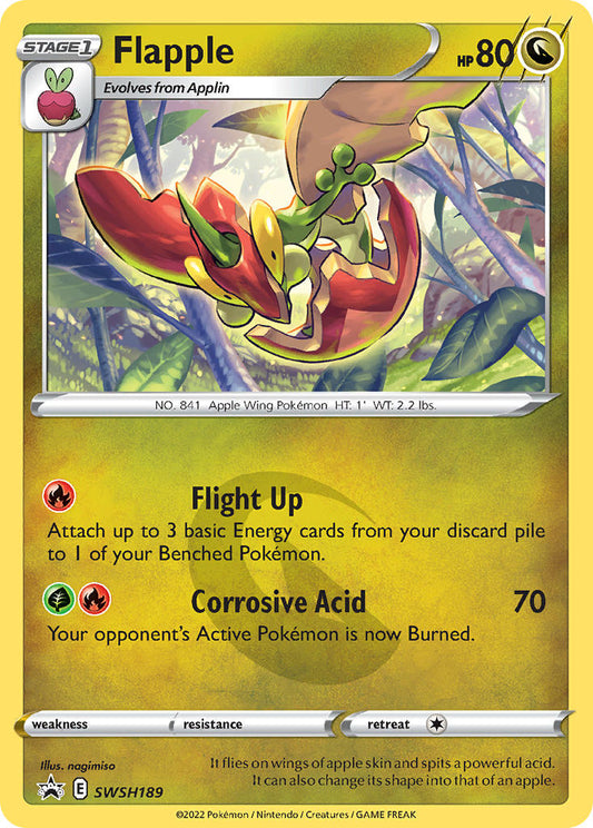 (189) Pokemon TCG SWSH Black Star Promos Single: Flapple  Promo