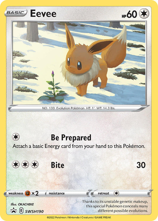 (190) Pokemon TCG SWSH Black Star Promos Single: Eevee  Promo