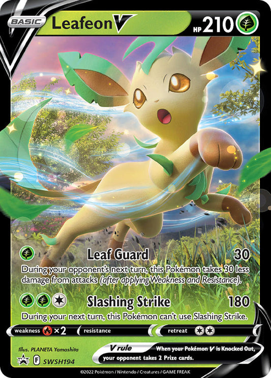 (194) Pokemon TCG SWSH Black Star Promos Single: Leafeon V  Promo