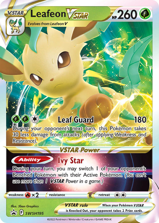 (195) Pokemon TCG SWSH Black Star Promos Single: Leafeon VSTAR  Promo