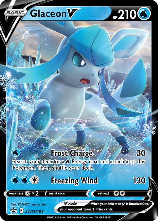 (196) Pokemon TCG SWSH Black Star Promos Single: Glaceon V  Promo