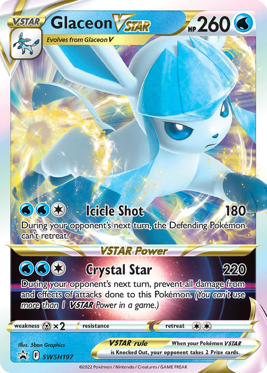 (197) Pokemon TCG SWSH Black Star Promos Single: Glaceon VSTAR  Promo