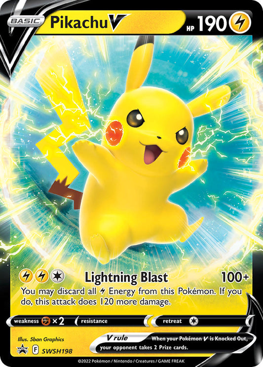 (198) Pokemon TCG SWSH Black Star Promos Single: Pikachu V  Promo