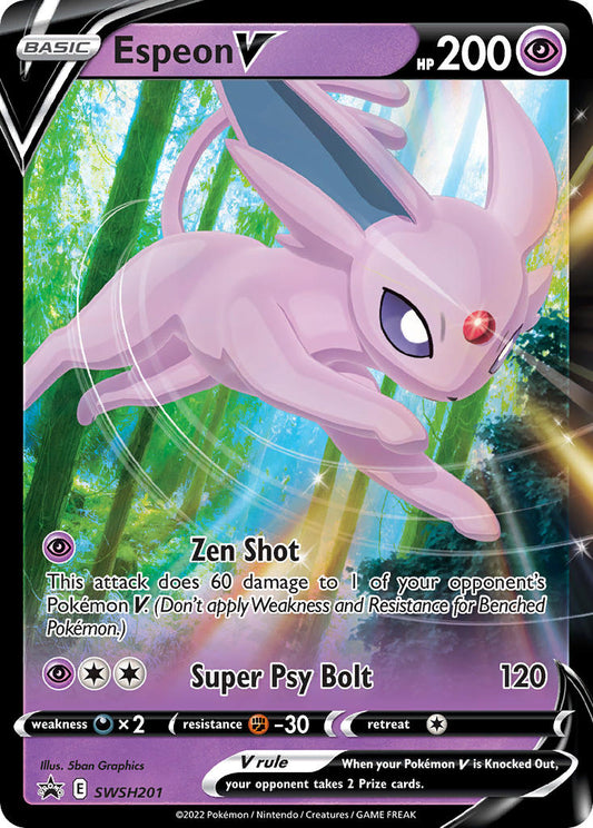 (201) Pokemon TCG SWSH Black Star Promos Single: Espeon V  Promo