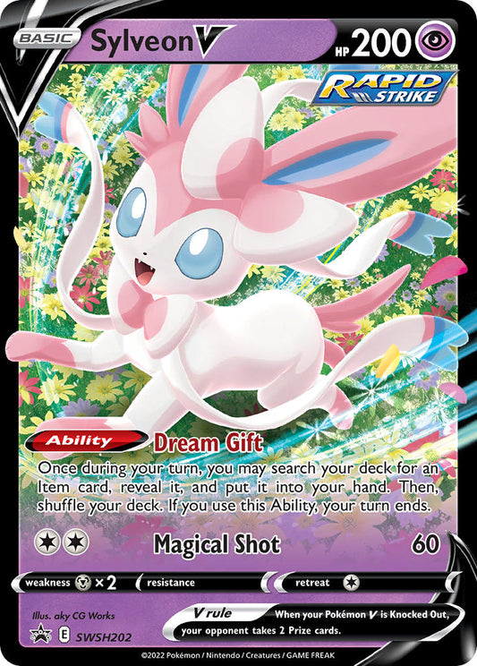 (202) Pokemon TCG SWSH Black Star Promos Single: Sylveon V  Promo