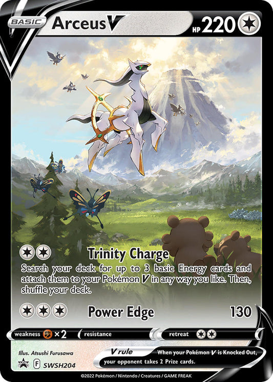 (204) Pokemon TCG SWSH Black Star Promos Single: Arceus V  Promo