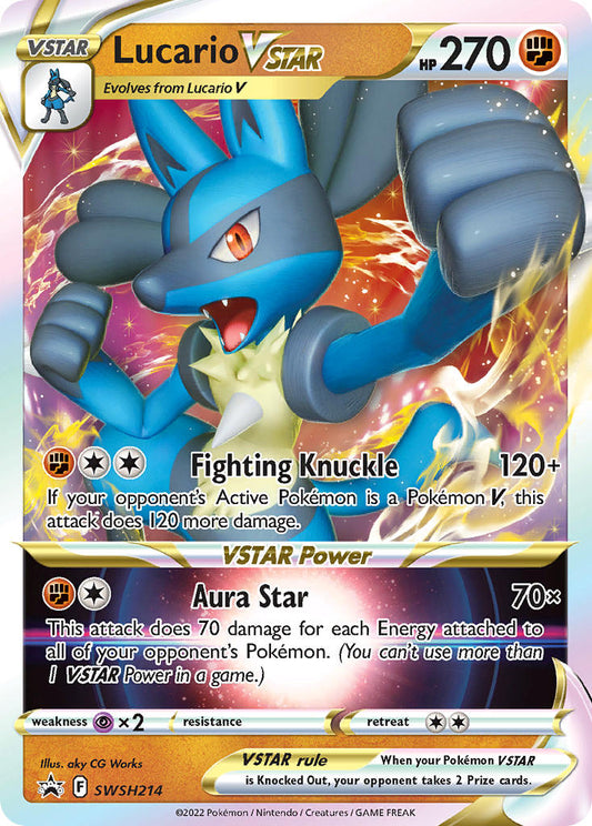 (214) Pokemon TCG SWSH Black Star Promos Single: Lucario VSTAR  Promo