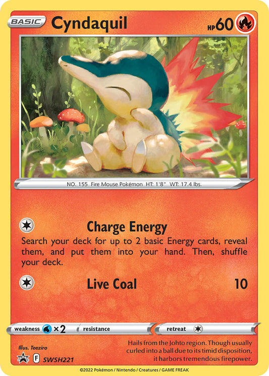 (221) Pokemon TCG SWSH Black Star Promos Single: Cyndaquil  Promo