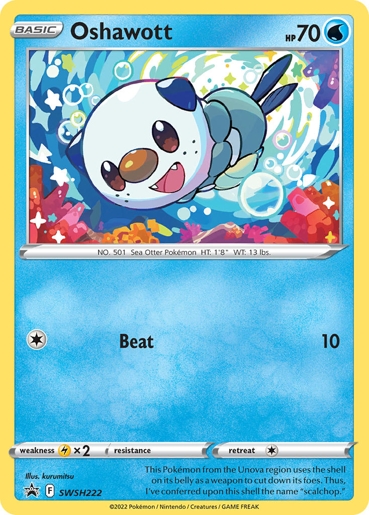 (222) Pokemon TCG SWSH Black Star Promos Single: Oshawott  Promo